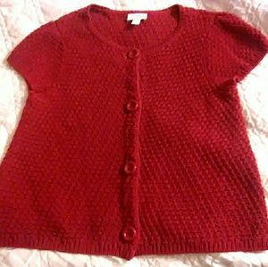 Ann Taylor Loft XL Cranberry Red Cardigan